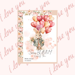 Some Bunny Liebt Dich Valentines Rotherz-Pfingstro Feiertagskarte