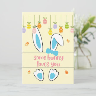 Some bunny loves you | Funny Easter Pun Karte