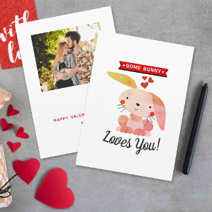 Some Bunny Loves You Funny Whimsy Valentine's Day Feiertagskarte