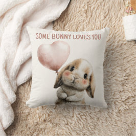 Some Bunny Loves You mit Herzballon Kissen