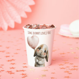 Some Bunny Loves You mit Herzballon Pappbecher
