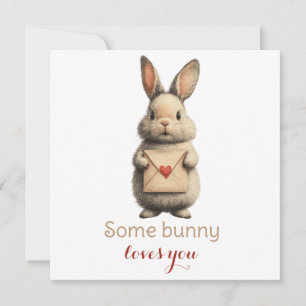 Some Bunny Loves You mit Liebesbrief Karte