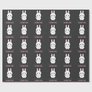 Some Bunny Loves You Süßes Kaninchen Geschenkpapier