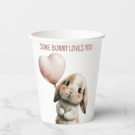 Some Bunny Loves You with Heart Balloon Pappbecher