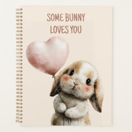 Some Bunny Loves You with Heart Balloon Planer
