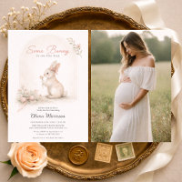 Some Bunny Pink Bow Foto Frühlings-Baby-Party