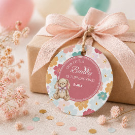 Some Bunny Rund Favor Tag Hasen 1. Geburtstag Geschenkanhänger