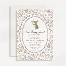 Some Bunny Sweet Floral Bunny Erster Geburtstag