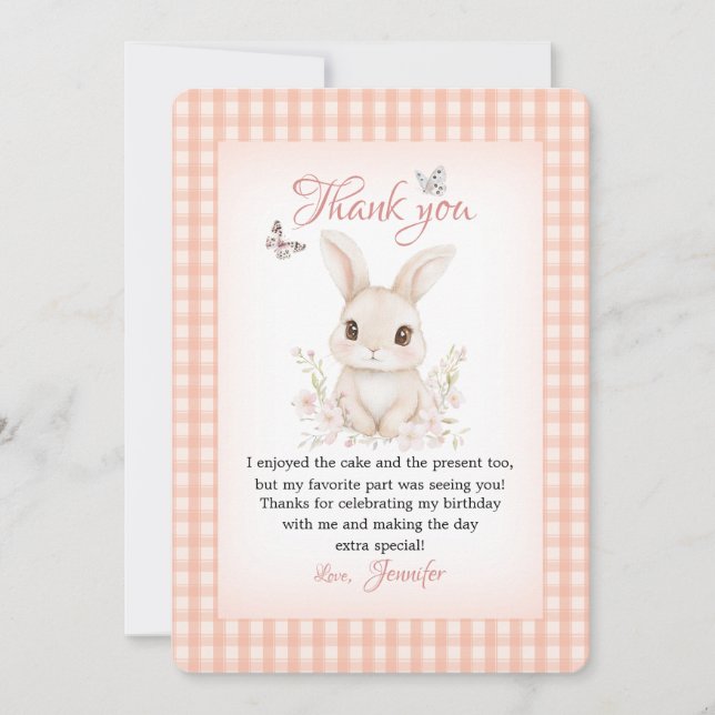 Some Bunny Thank You Card Watercolor Dankeskarte (Vorderseite)