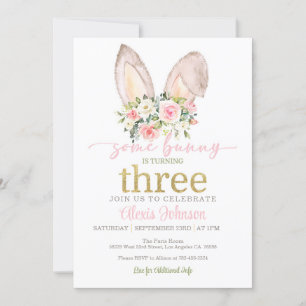 Some Bunny wird DREI Bunny Ohren alt Einladung