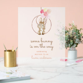 Some Bunny's On The Way Gender Neutral Baby Shower Acrylschild