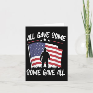 Some Gave All Memorial Day Männer Veterans Day Par Karte