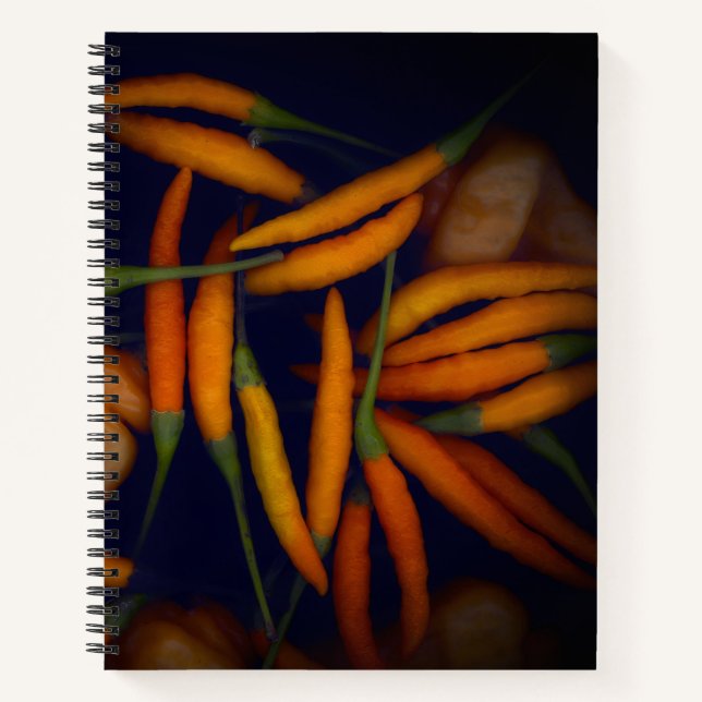 Some Like It Hot Orange Paprika Notizbuch (Vorderseite)