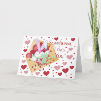 Somebunnie Lieben You Valentine Grußkarte Feiertagskarte
