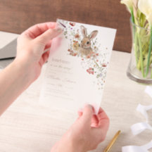 Somebunny auf dem Weg Ostern Wildblume Babydusche