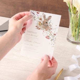 Somebunny auf dem Weg Ostern Wildblume Babydusche