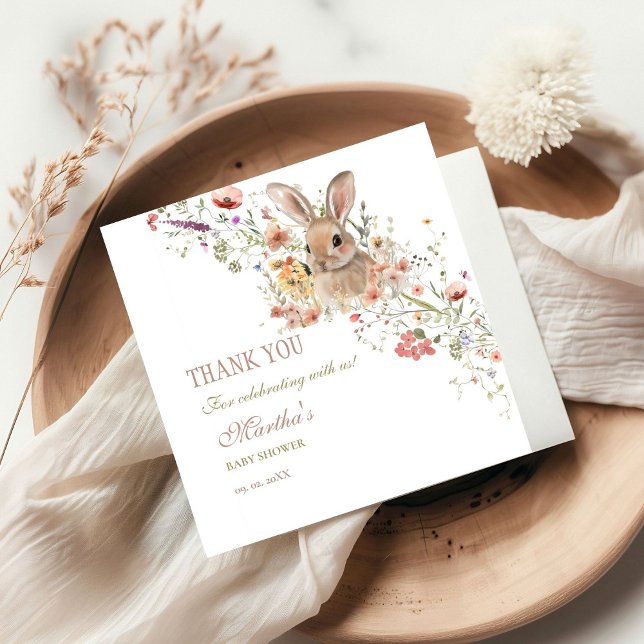 Somebunny auf dem Weg Ostern Wildblume Babydusche Serviette (Von Creator hochgeladen)