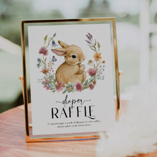 Somebunny Baby Showdiaper Raffle-Zeichen Poster