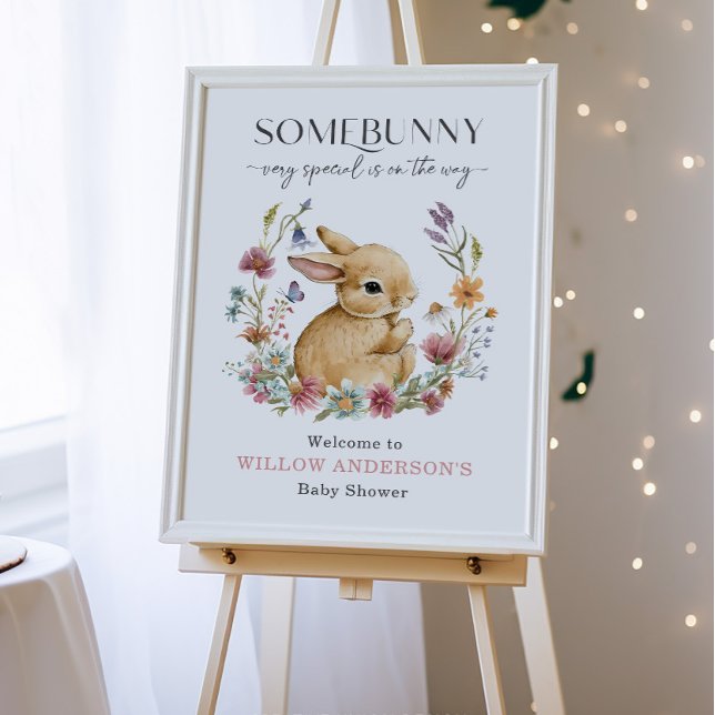 Somebunny Baby Shower Einladung Wildblume Poster (Von Creator hochgeladen)