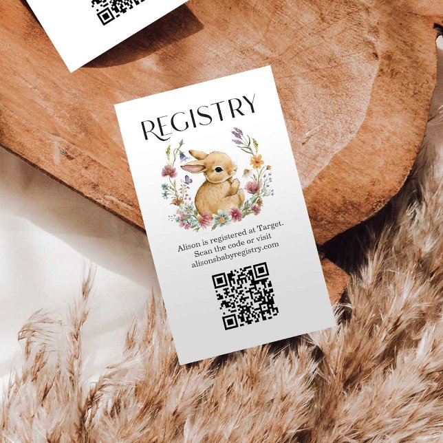 Somebunny Baby Showregisterkarten Begleitkarte (Von Creator hochgeladen)