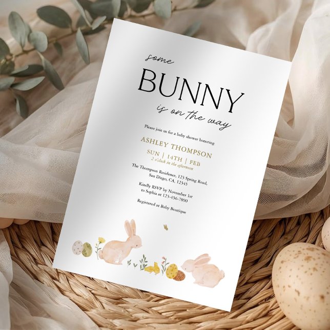 Somebunny Frühling Ostern Baby Shower Einladung (Von Creator hochgeladen)