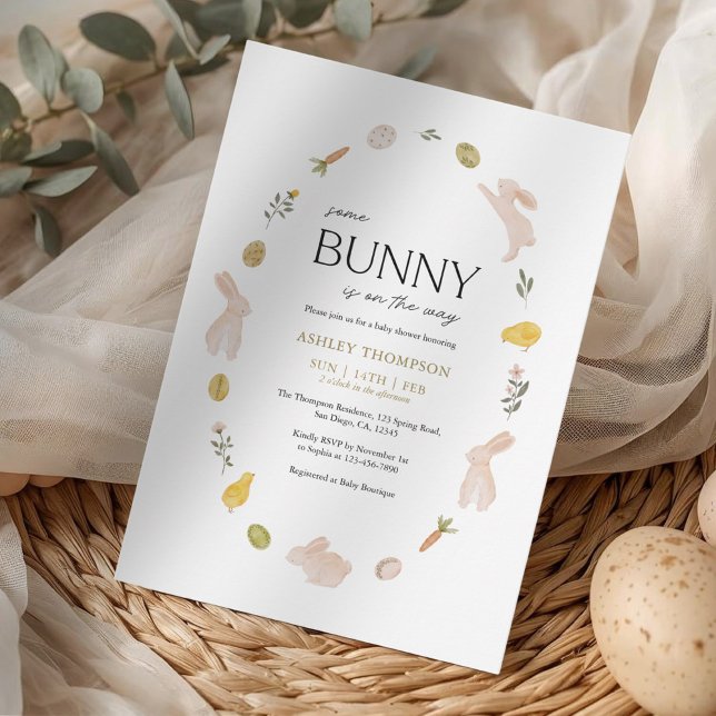 Somebunny Frühling Ostern Baby Shower Einladung (Von Creator hochgeladen)