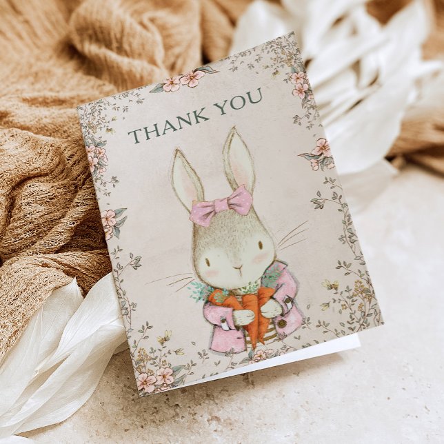 Somebunny is Turning One Birthday Thank You Card Einladung (Von Creator hochgeladen)