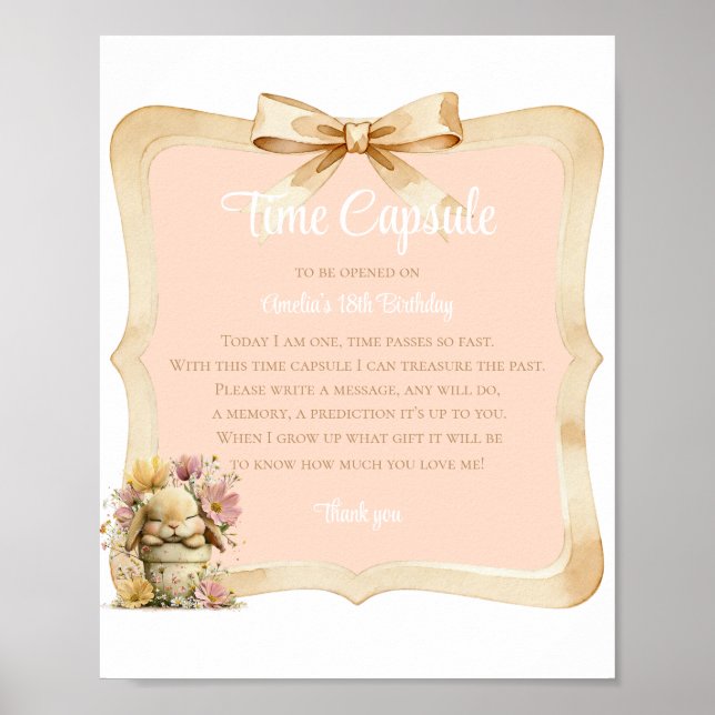 Somebunny is Turning One Milestone Poster (Vorne)