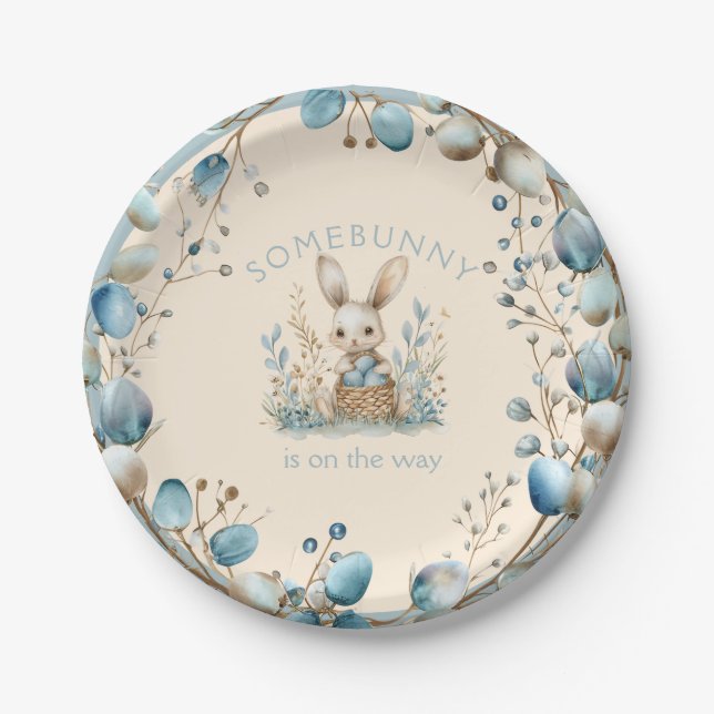 Somebunny ist unterwegs pappteller (Vorderseite)