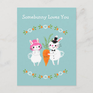 Somebunny Liebe You Postkarte