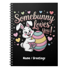 Somebunny Lieben Sie Niedlich Rabbit Ostergeschenk Notizblock