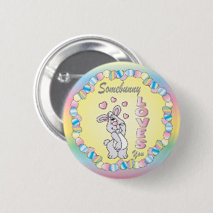 Somebunny Lieben Sie Osterhase Button