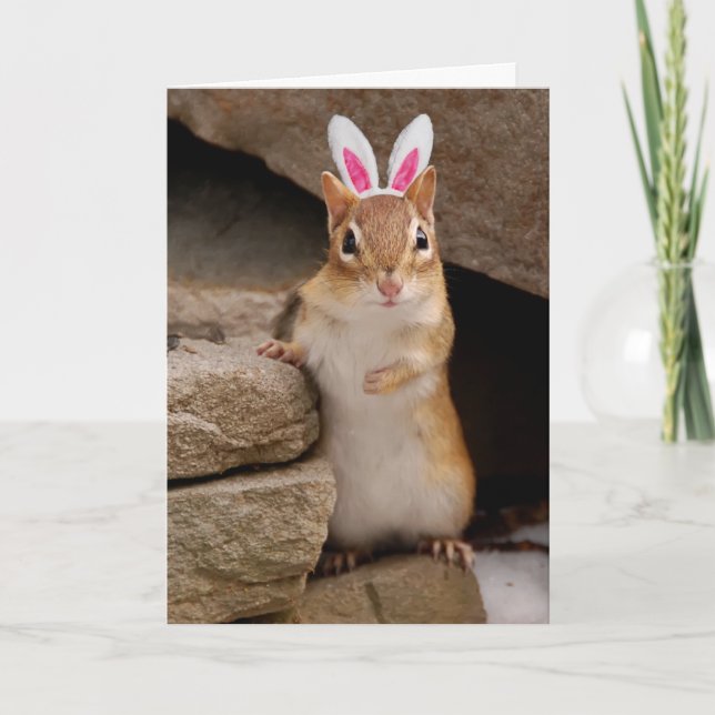 Somebunny Lieben You Chipmunk Feiertagskarte (Vorderseite)