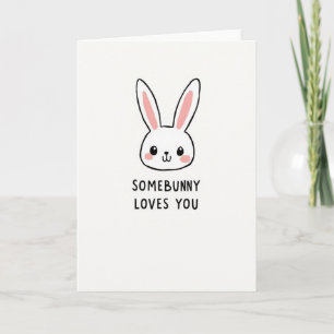 Somebunny liebt dich Kunstkarte Karte