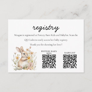 Somebunny Special Spring Baby Shooting Registry Begleitkarte