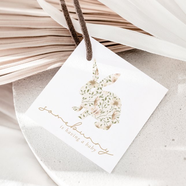 Somebunny Spring Oaster Floral Baby Dusche Geschenkanhänger (Von Creator hochgeladen)