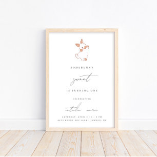 Somebunny Sweet Spring Oaster Girls Begrüßungszeic Poster