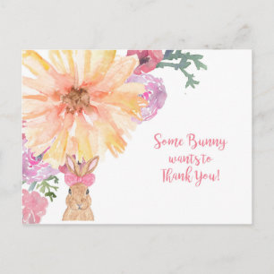 Somebunny Vielen Dank Postcard - Geburtstag oder O Postkarte