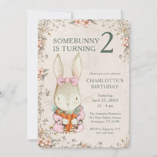 Somebunny wird Zwei 2. Geburtstagseinladung Einladung