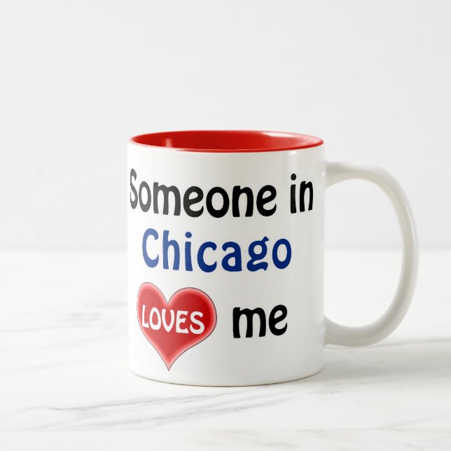 Someone in Chicago loves me Zweifarbige Tasse (Rechts)
