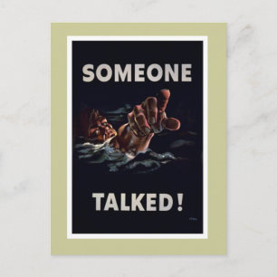 Someone Talked - WW2 Postkarte