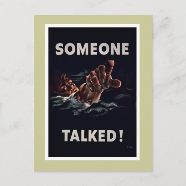 Someone Talked - WW2 Postkarte (Vorderseite)