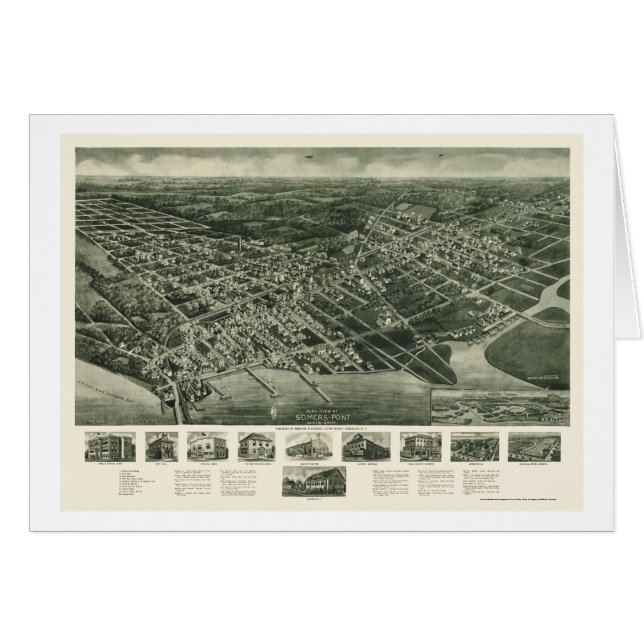 Somers-Punkt, NJ panoramische Karte - 1925 (Vorderseite (Horizontal))