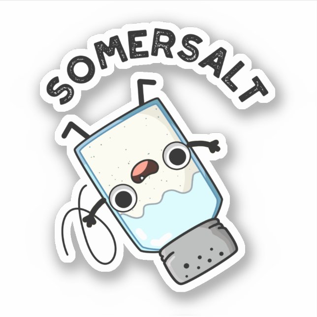 Somersalz Funny Somersault Salt Pun Aufkleber (Vorderseite)