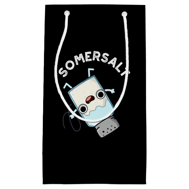 Somersalz Funny Somersault Salt Pun Dark BG Kleine Geschenktüte (Vorderseite)
