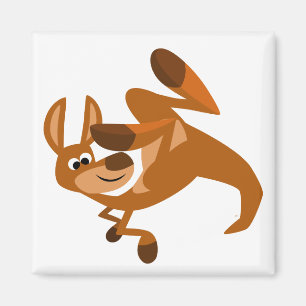 Somersault Magnet des niedlichen Cartoon Kangaroo