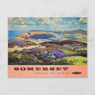 Somerset by Train Poster Postkarte