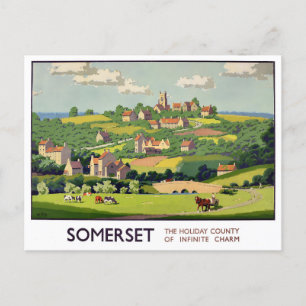 Somerset England Vintage Reise Postcard Postkarte
