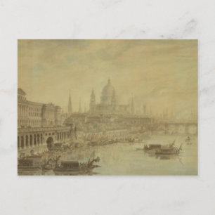 Somerset House, St. Paul's Cathedral und Blackfria Postkarte