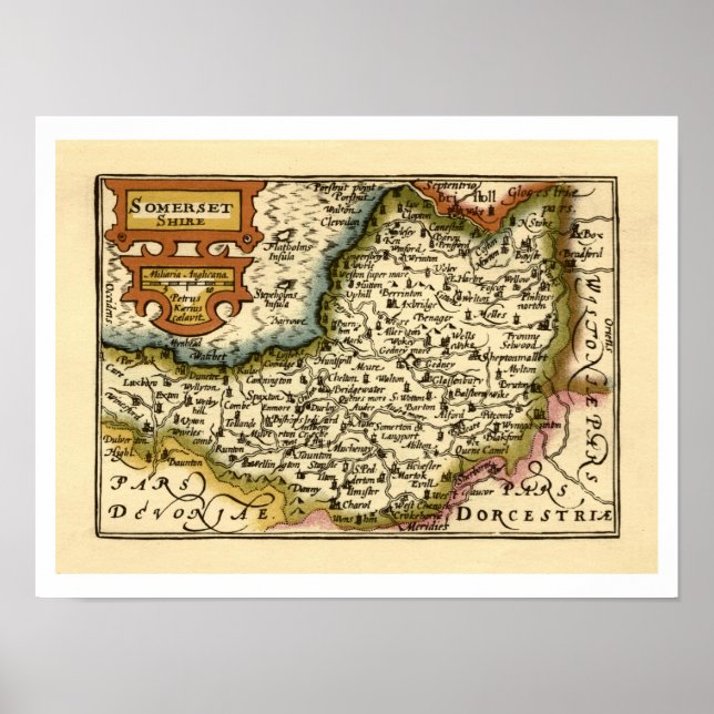 Somerset Landkreis England Altes antikes Atlantik  Poster (Vorne)